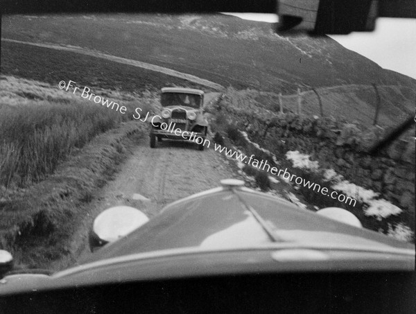 THROUGH WINDSCREEN OLD CAR